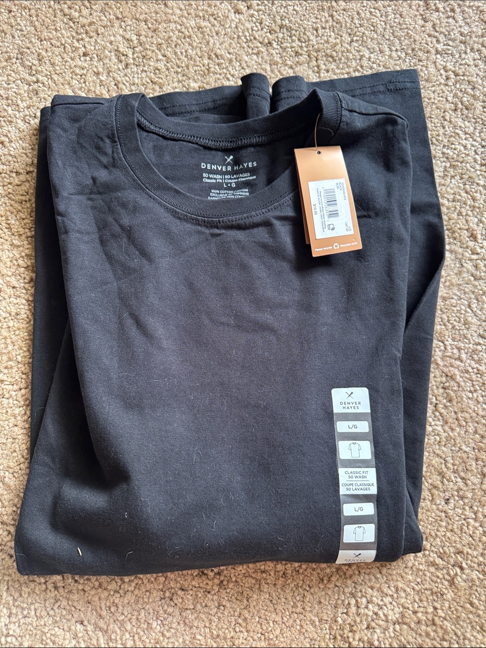 Denver Hayes Black Long Sleeve Crew Neck Shirt